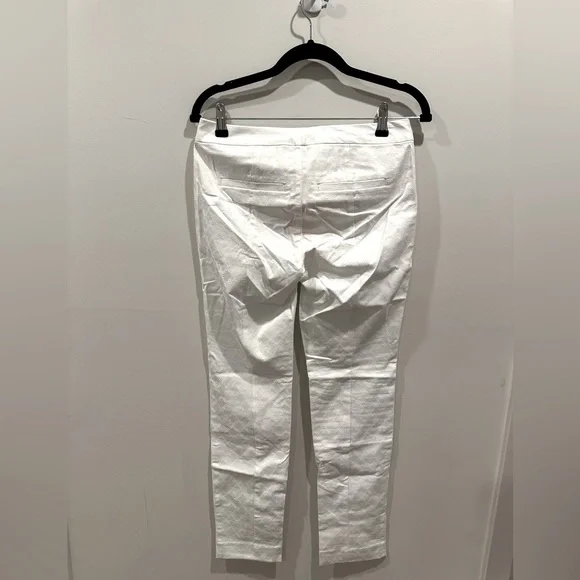 Lilly Pulitzer Kelly Textured Ankle Length Skinny Pants Resort White - Picture 6 of 13